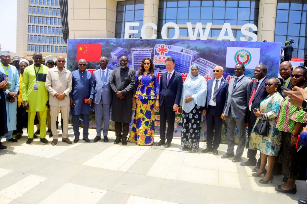 Mahoud with other guests at the new ECOWAS office in Abuja