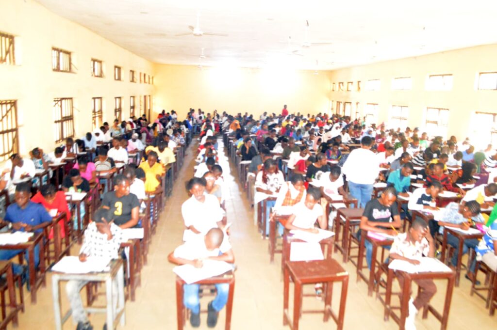 participants during the entrance examination