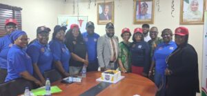 Ahmadu with the desk officers