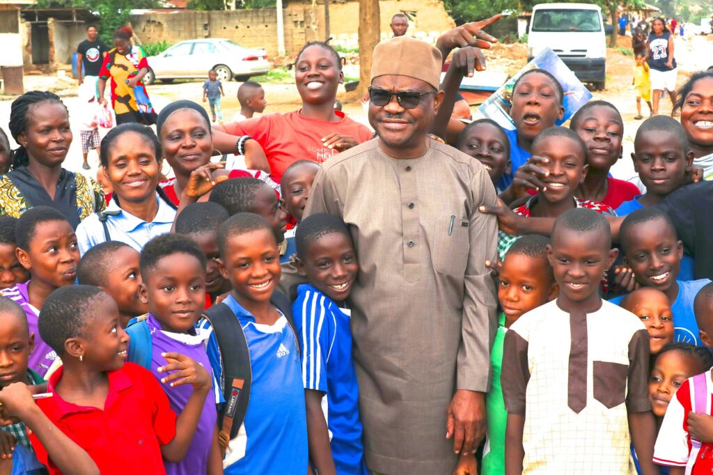 Wike with children
