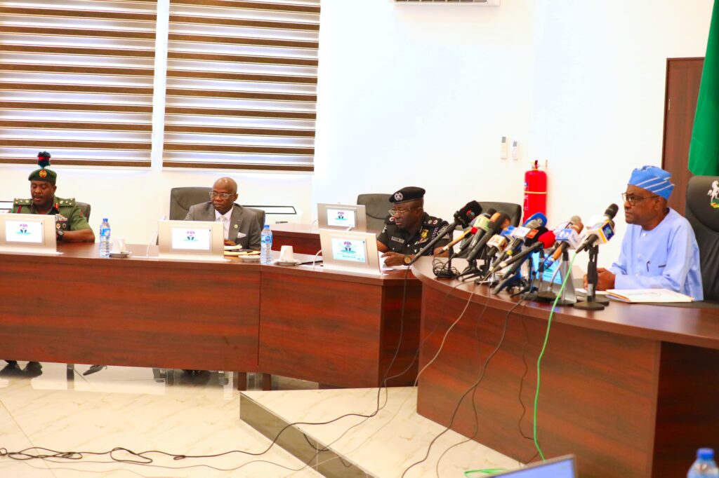 FCT Minister with Security Chiefs