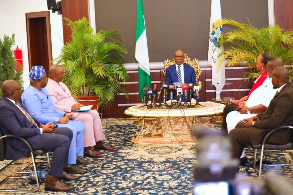 Barr Wike during the media parley