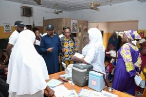 Dr Fasawe in a PHC