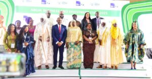 Mahmoud, Elumelu, Tamuno with other dignitries during the ABIexpo