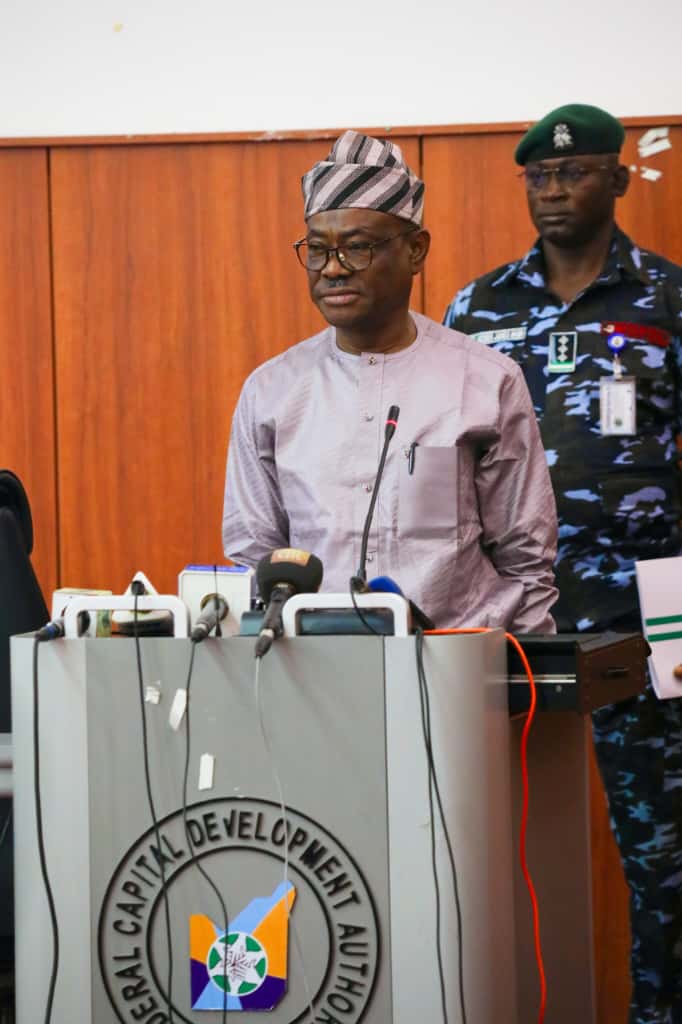 Barr Wike in a meeting with contractors