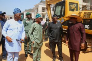 Minister during the inspection