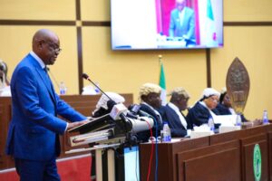 Barr Wike speaking during the event