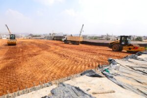 One of the roads the minister inspected