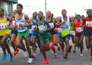 some of teh athletes during the marathon