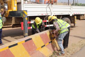 the slip road being removed