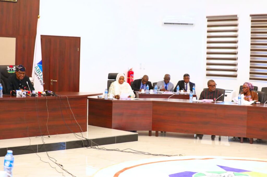 Barr. Wike, with HOS and COS during the EXCO meeting