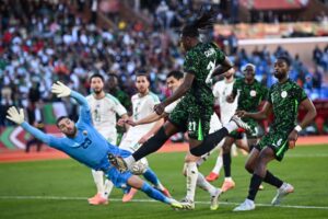 Supereagles during the quartefinal match with the Algerian side