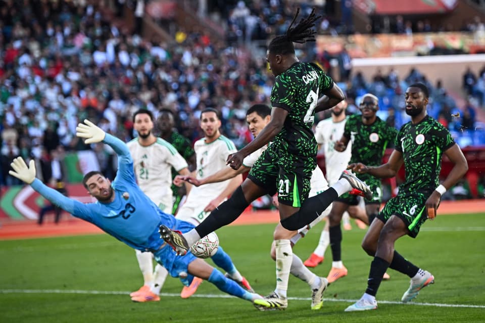 Supereagles during the quartefinal match with the Algerian side