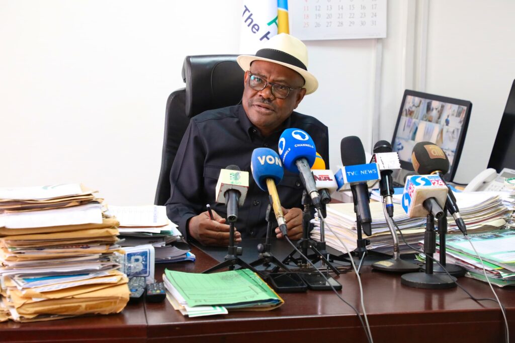 Wike during the press briefing
