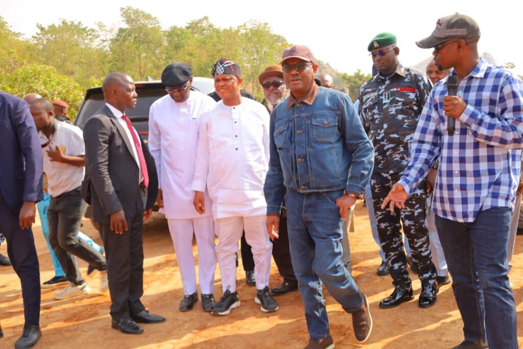 Barr Wike during the inspection of the projects
