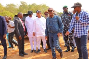 Barr Wike during the inspection of the projects