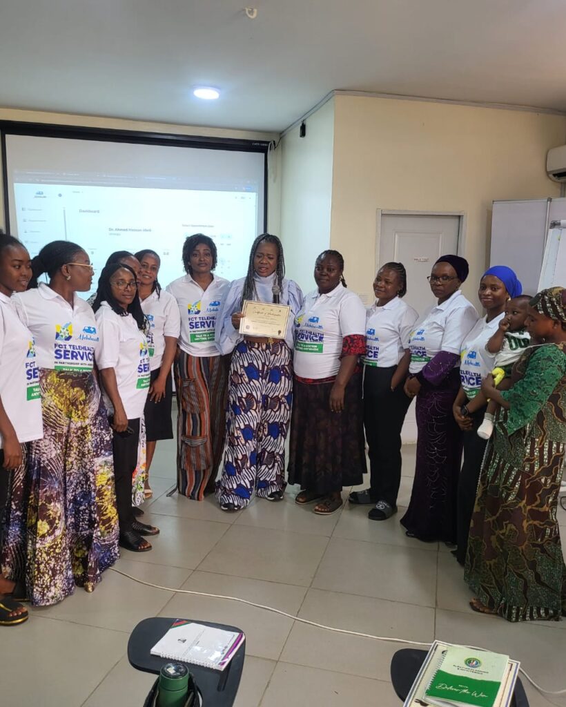 Dr Fasawe with the participants