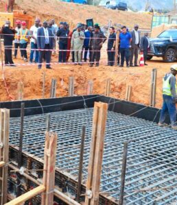 Wike inspecting one of the projects