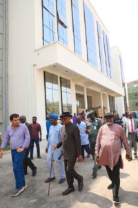 Wike inspecting the buildings