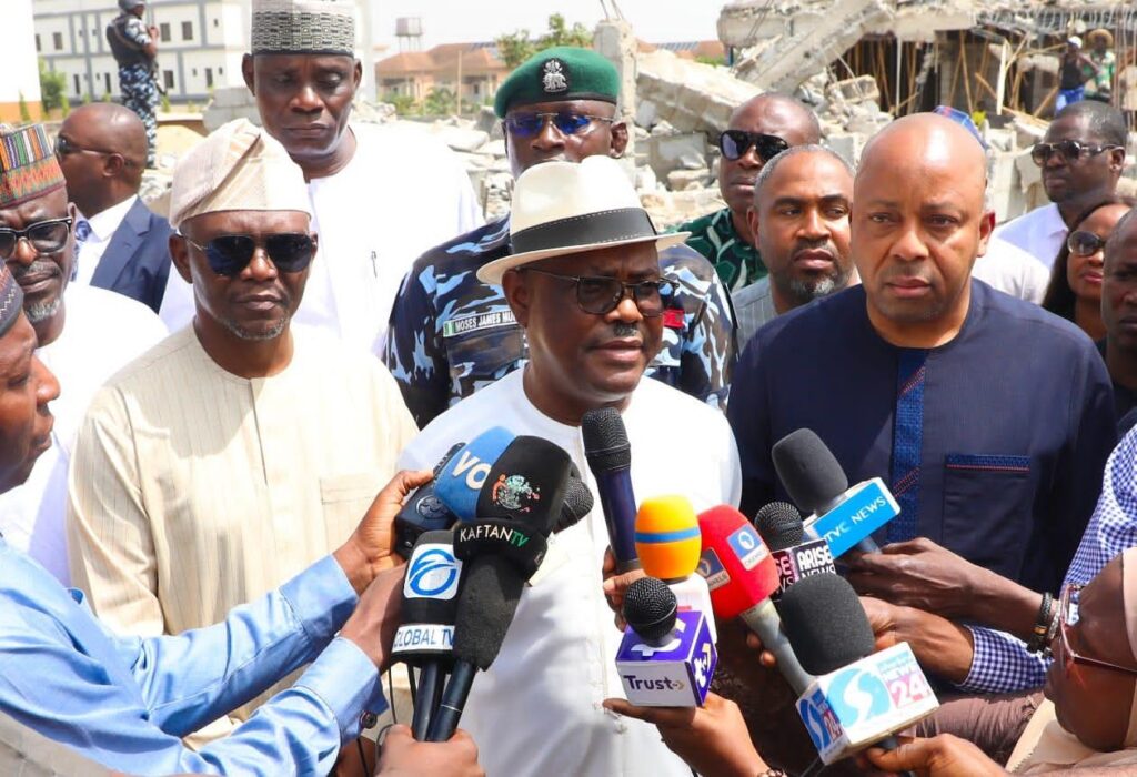 Wike speaking after inspections