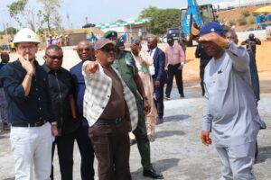 Wike during the inspection of Central area