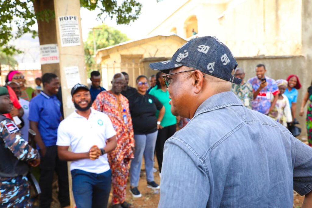 wike interacting with residents