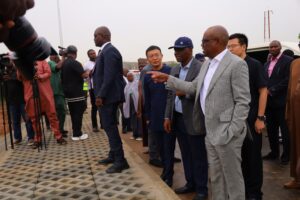 Minister during inspection