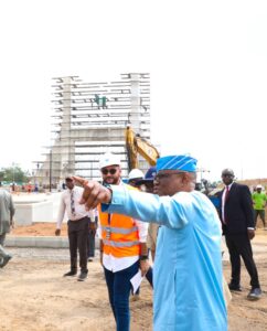 Wike during inspection of city gate