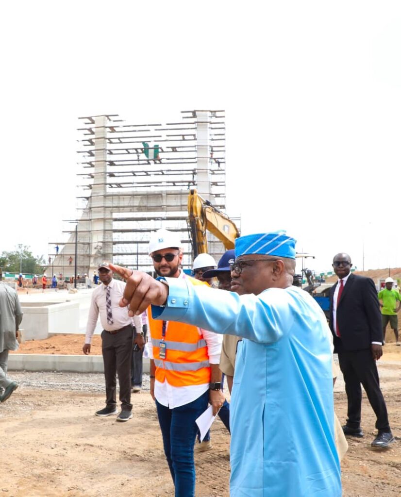 Wike during inspection of city gate