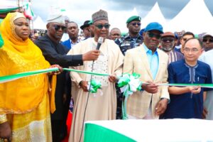 Tinubu rep by Speqaker during teh commissioning of access road in Wasa