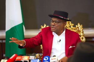 Wike during the media chat for August