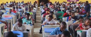 students writing the exams