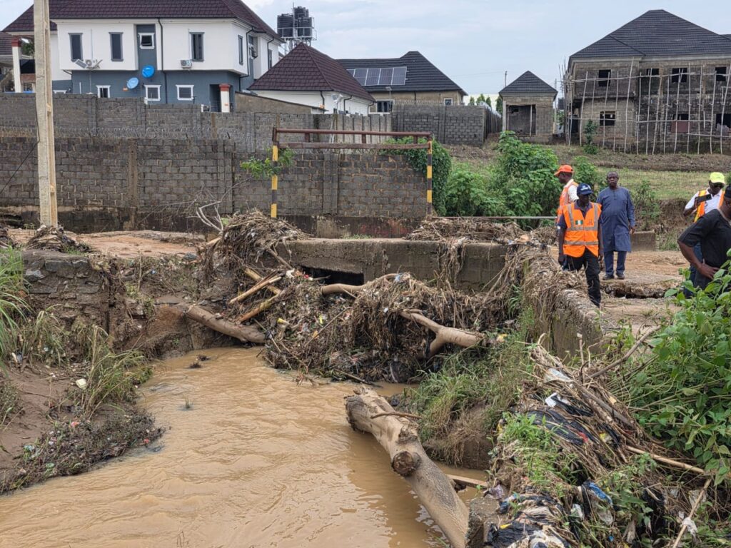 FCDA staff clearing the drainages